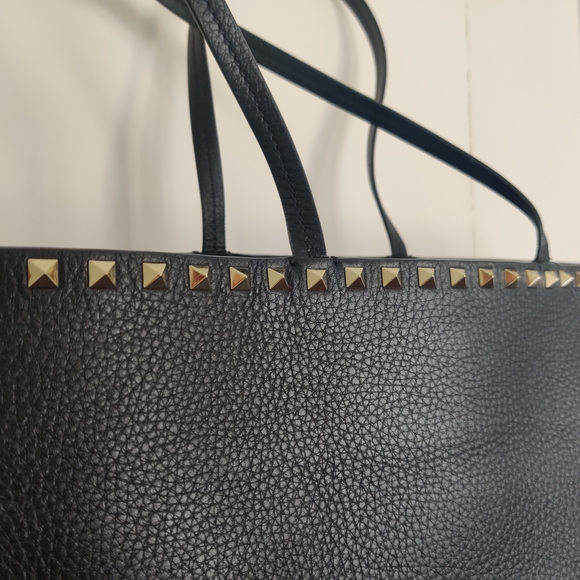 Valentino Black Tote Bag with Gold Accents - Picture 3 of 11